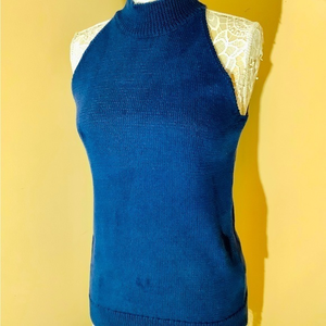 PREMISE Sleeveless Mock Neck Sleeveless Sweater, Size L‎